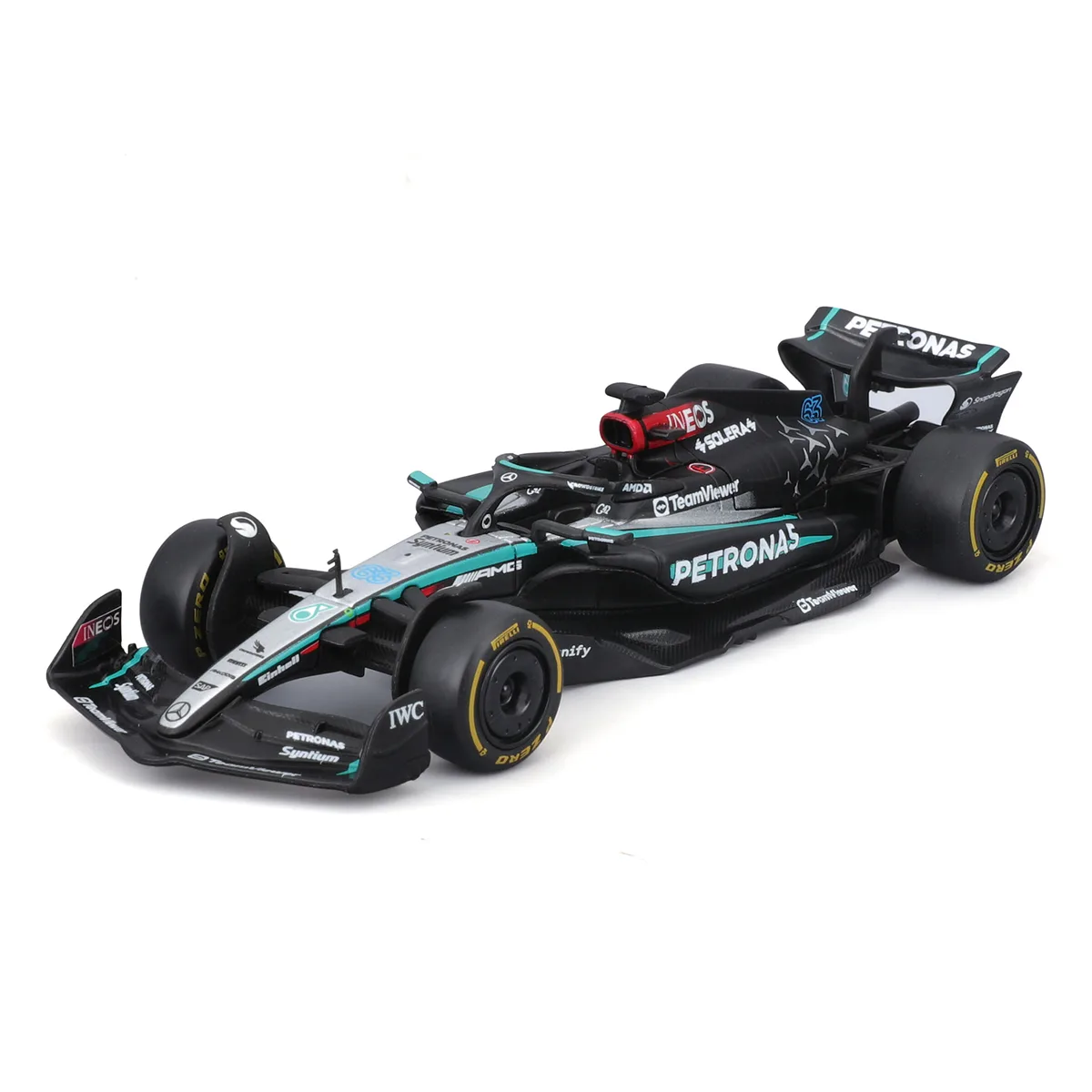 Автомодель Bburago метал 1:43 чорна Mercedes-AMG F1 W15 Performance