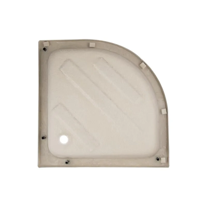 Душовий піддон напівкруглий Lidz KAPIELKA ST90x90x26 акриловий 90x90 см білий