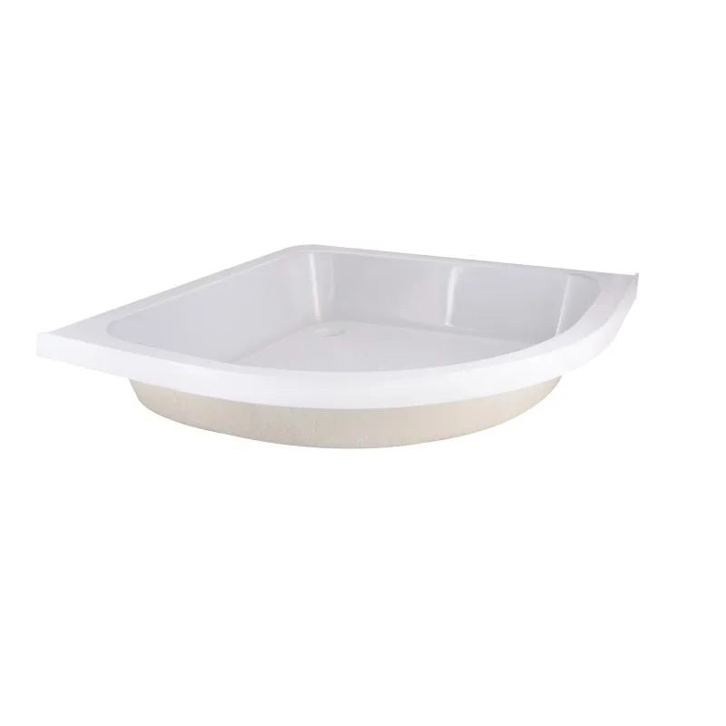 Душовий піддон напівкруглий Lidz KAPIELKA ST90x90x26 акриловий 90x90 см білий