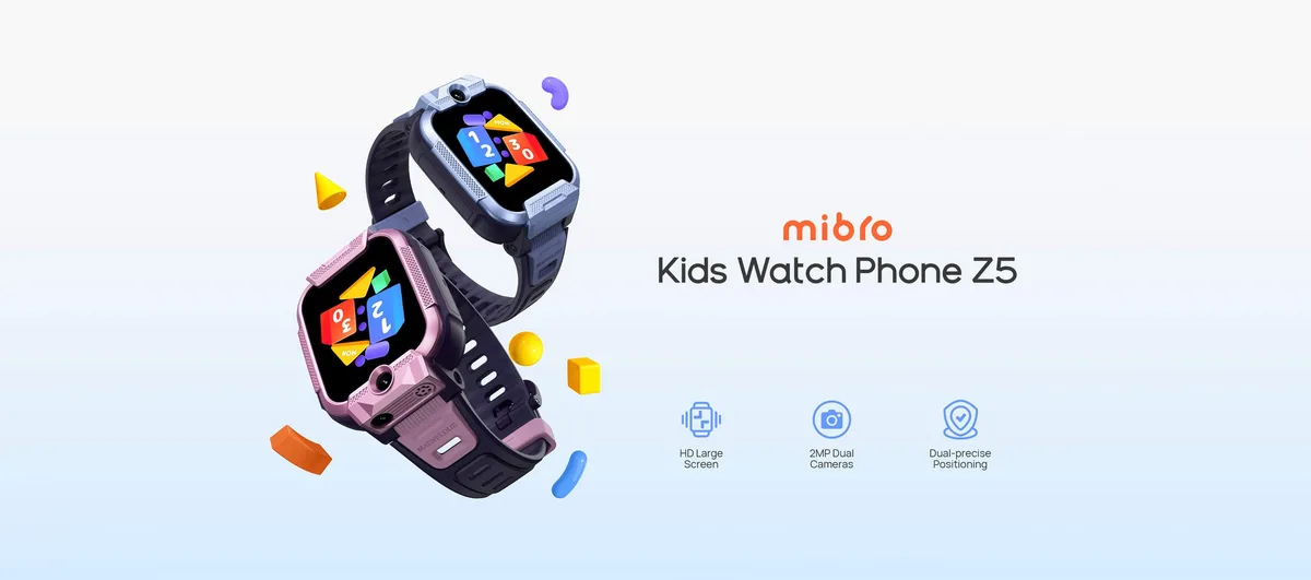 Дитячий годинник телефон Mibro PC 1.69" рожевий з GPS 2MP 900мА·год 2ATM