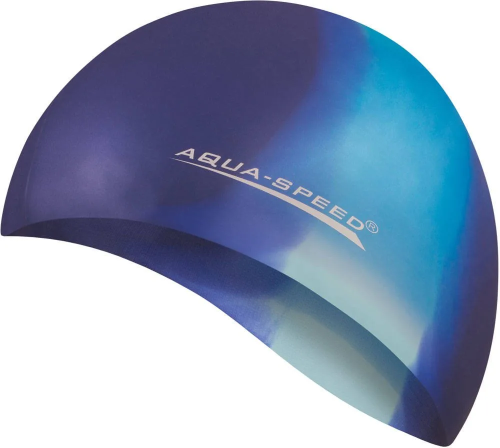 Шапка для плавання AQUA SPEED силікон Уні мультиколор