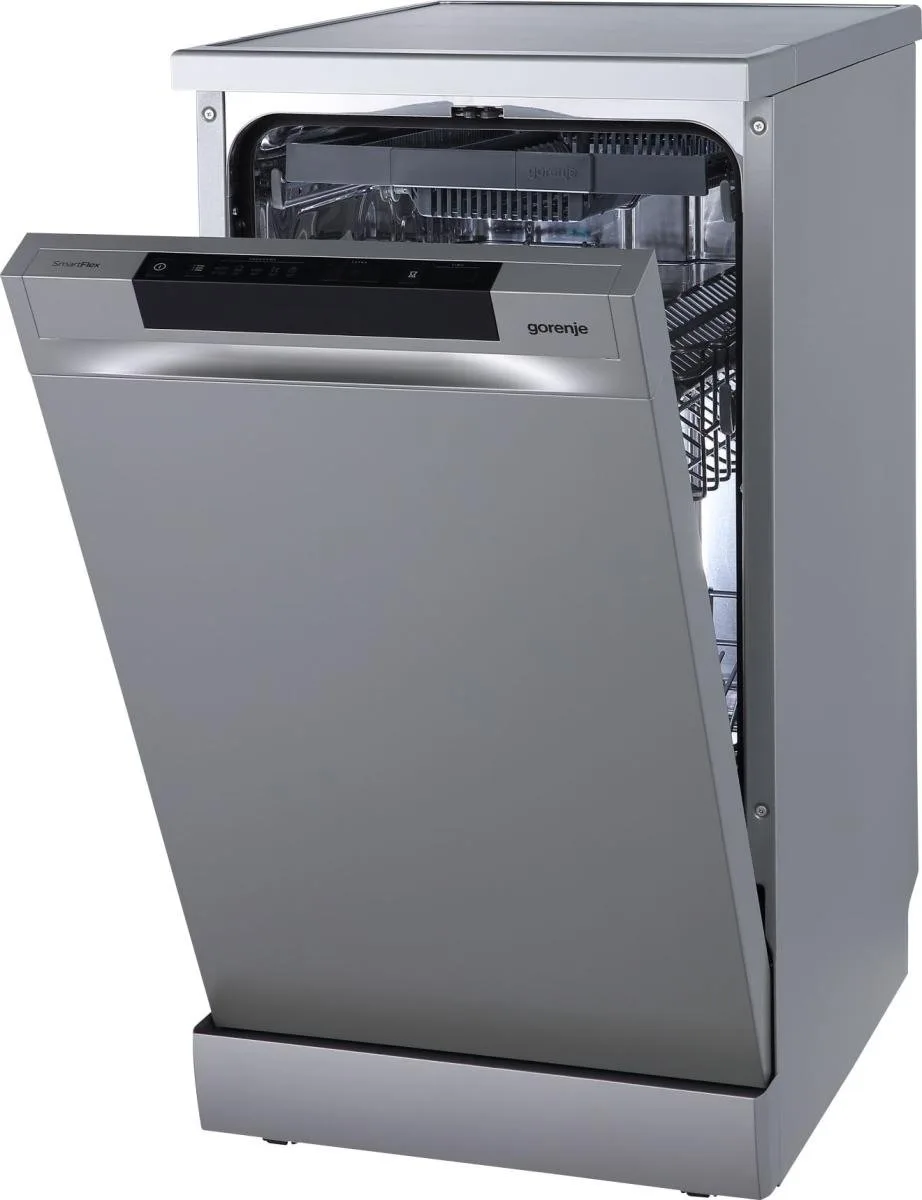 Посудомийна машина Gorenje інверторна вузька 45 см сірий 11 комплектів A+++ 3 кошики AquaStop