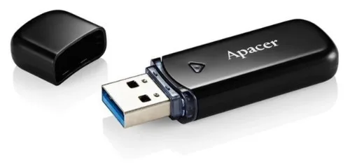 Флешка Apacer 128 ГБ USB 3.2 пластиковий чорний 56,05х18х8,5 мм