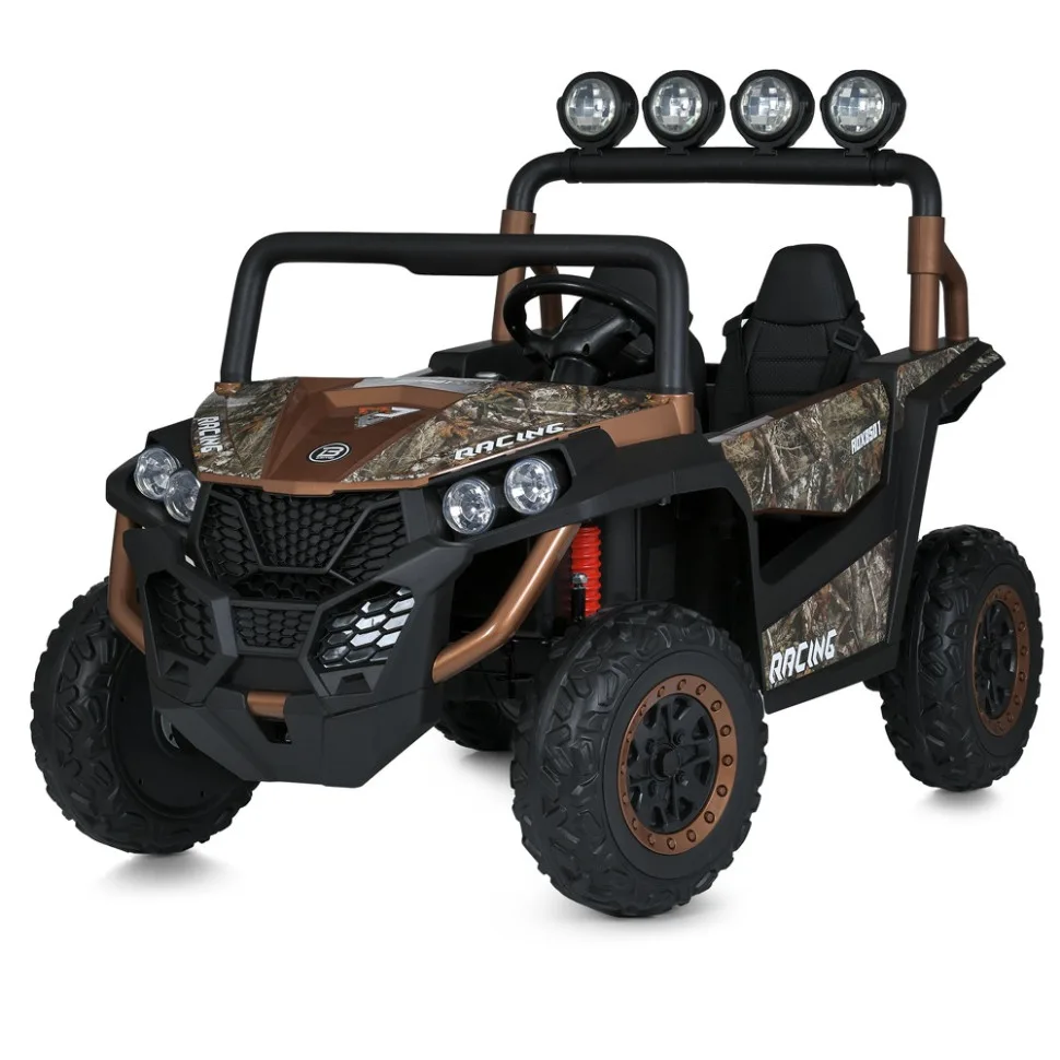 Дитячий електромобіль Bambi Racer екокожа джип 124х75х87 см чорний