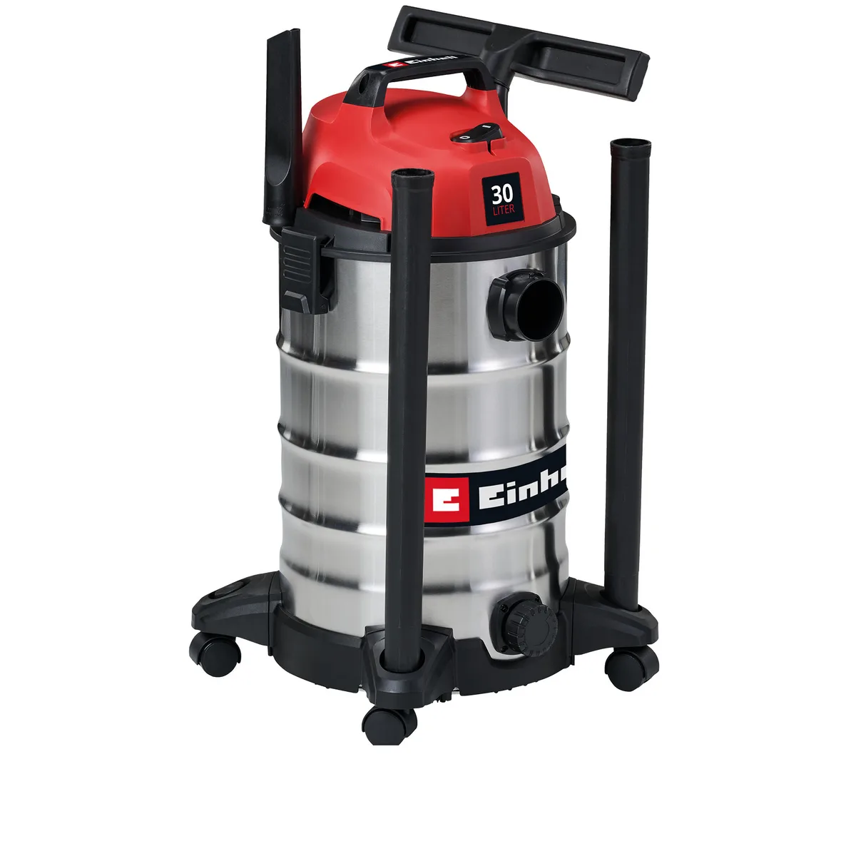 Професійний пилосос Einhell TC-VC 3055 S, потужність 950 Вт, вакуумне зусилля 190 мБар, об'єм бака 30 л, вага 4.8 кг.