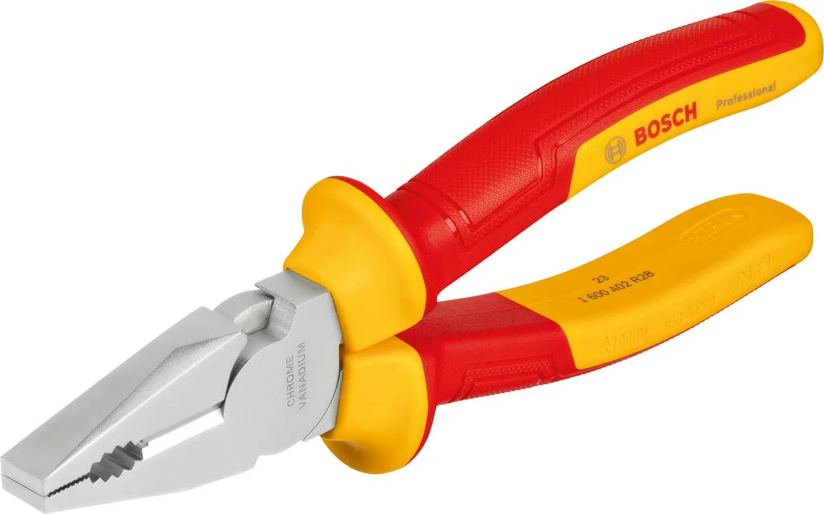 Комбіновані плоскогубці Bosch Professional, 180 мм, із захистом VDE.
