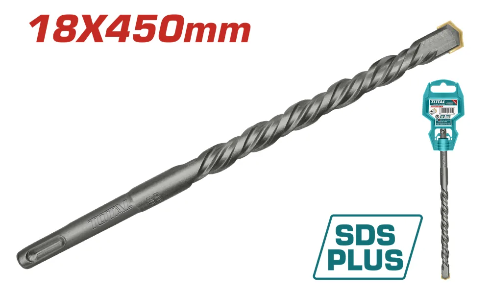 Бур TOTAL камінь бетон цегла 18 мм 450 мм SDS Plus