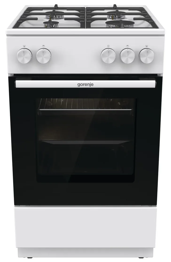 Газова плита Gorenje, 70 л, 50x60 см, чавунний вогнетривкий, біла