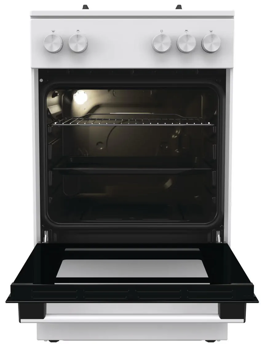 Газова плита Gorenje, 70 л, 50x60 см, чавунний вогнетривкий, біла