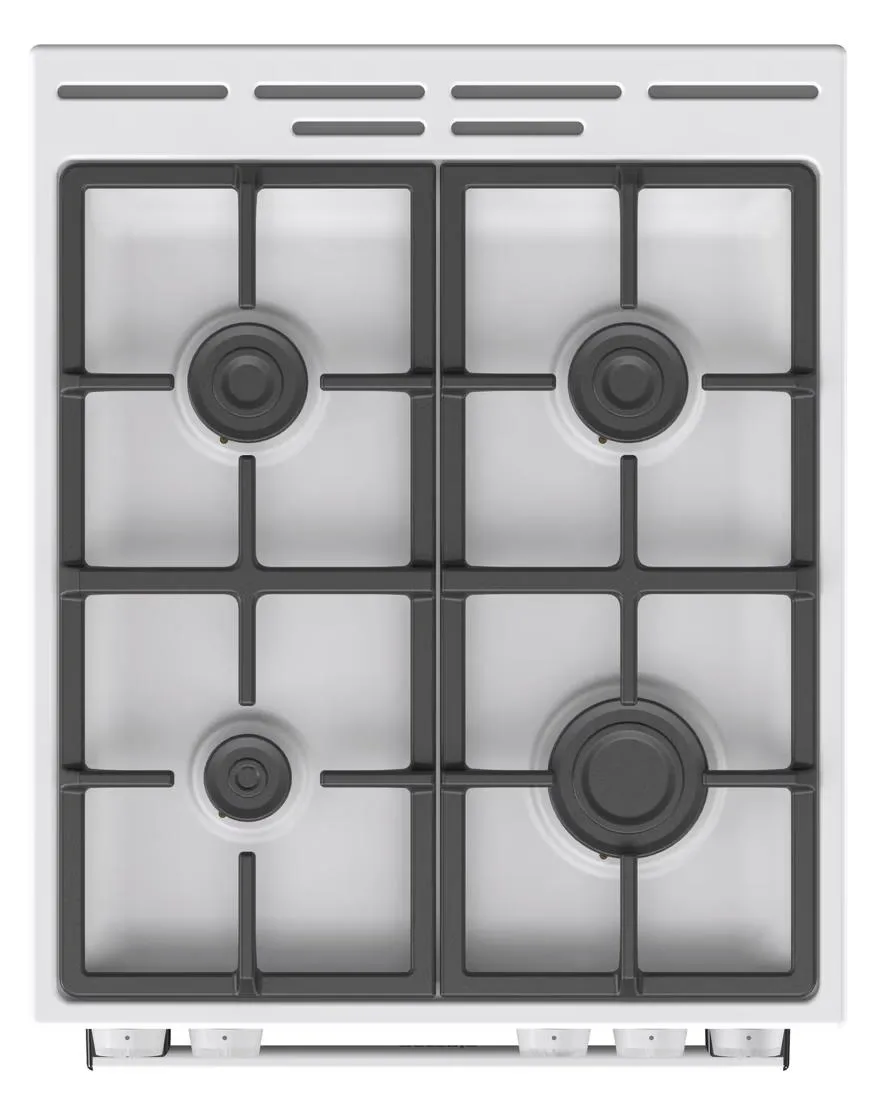 Газова плита Gorenje, 70 л, 50x60 см, чавунний вогнетривкий, біла