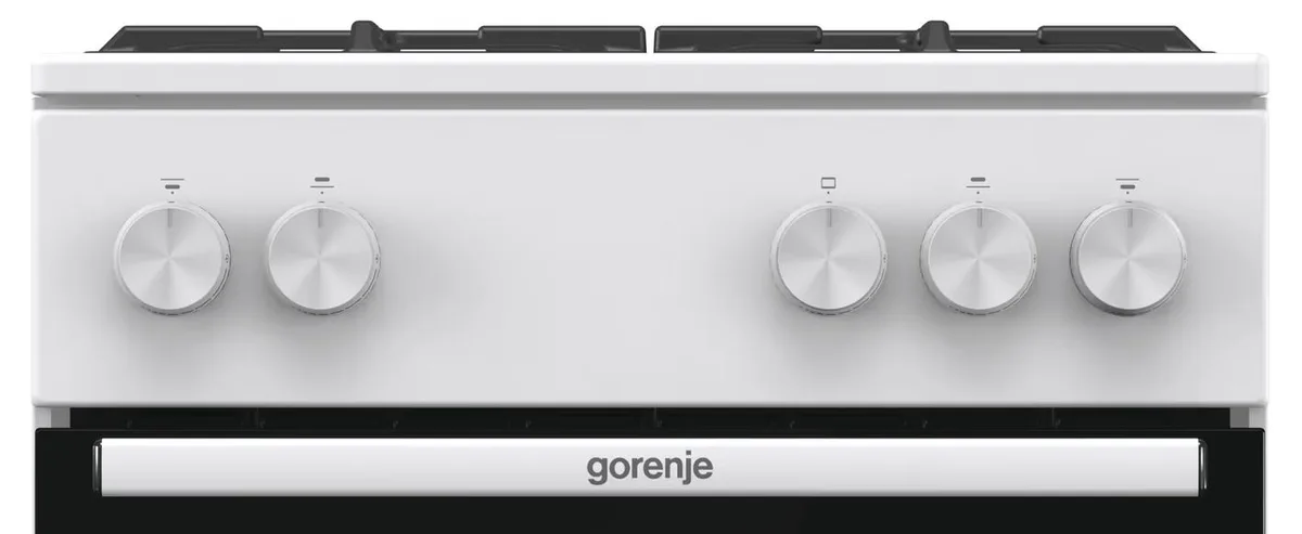 Газова плита Gorenje, 70 л, 50x60 см, чавунний вогнетривкий, біла