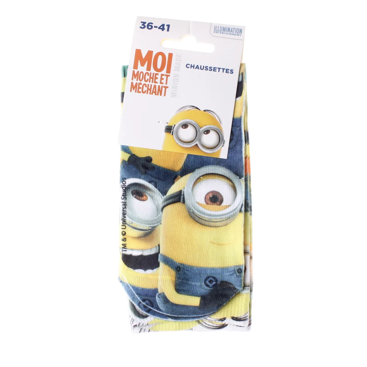 Шкарпетки MINIONS 98% поліестер 36-41 жовті