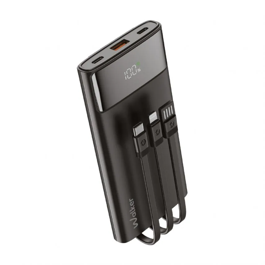 Power Bank WALKER 10000mAh Li-polymer чорний