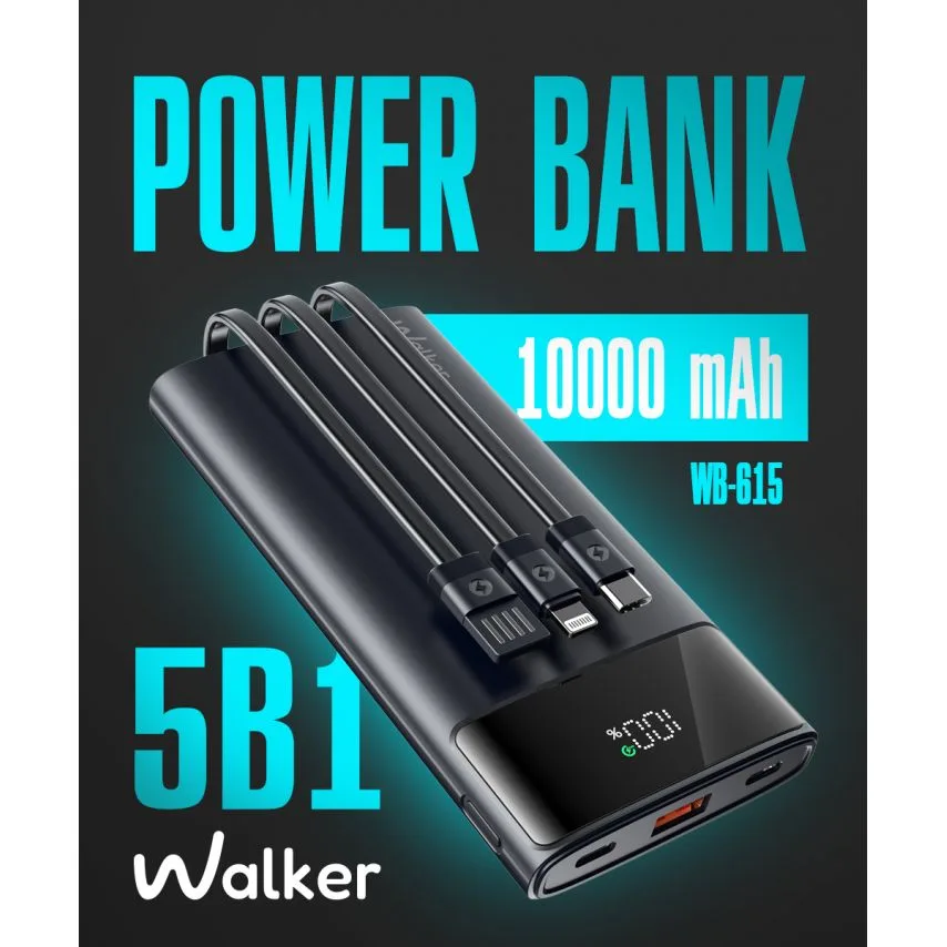 Power Bank WALKER 10000mAh Li-polymer чорний