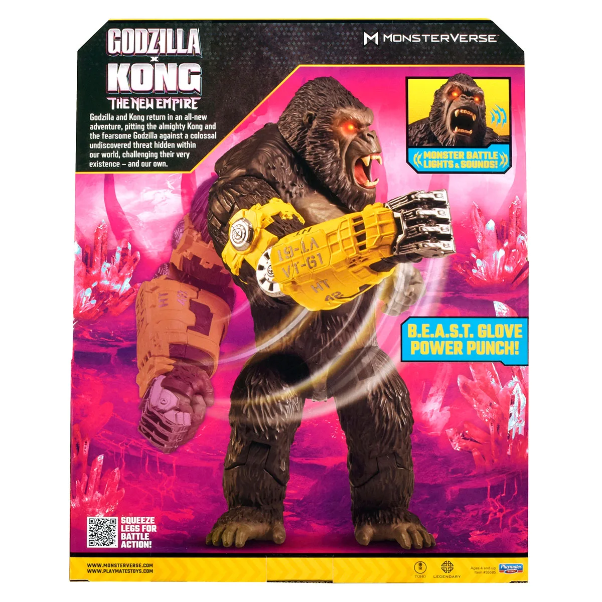 Фігурка Godzilla vs. Kong Конг світло звук полімер 33 см