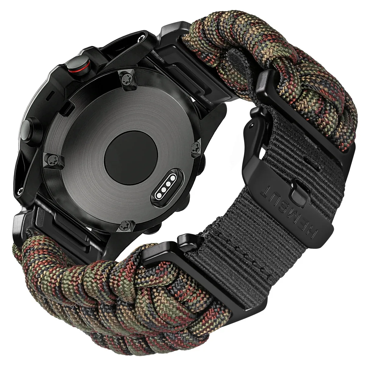 Ремінець Hemsut паракорд 22 мм камуфляжний для годинників Garmin