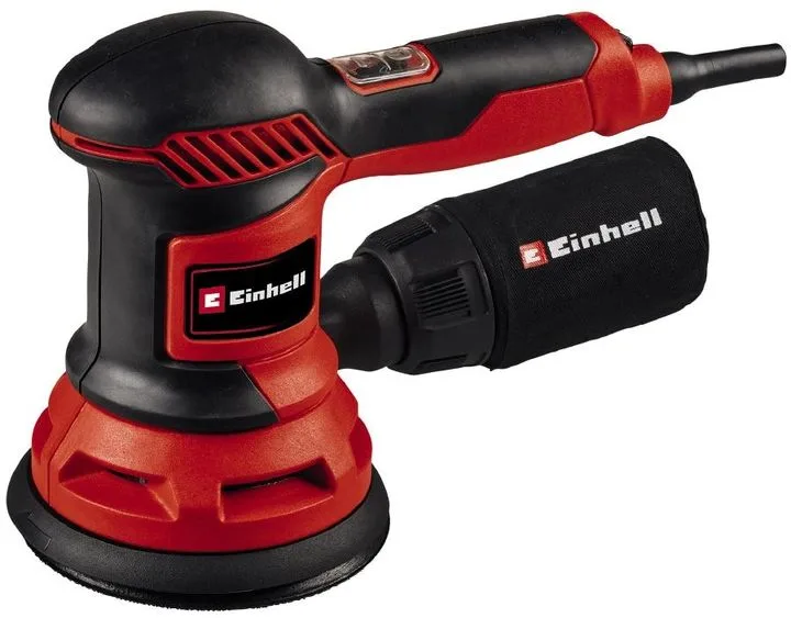 Ексцентрикова шліфувальна машина Einhell TC-RS 425 E, 425 Вт, 125 мм, 12000-26000 об/хв, вага 1.7 кг.