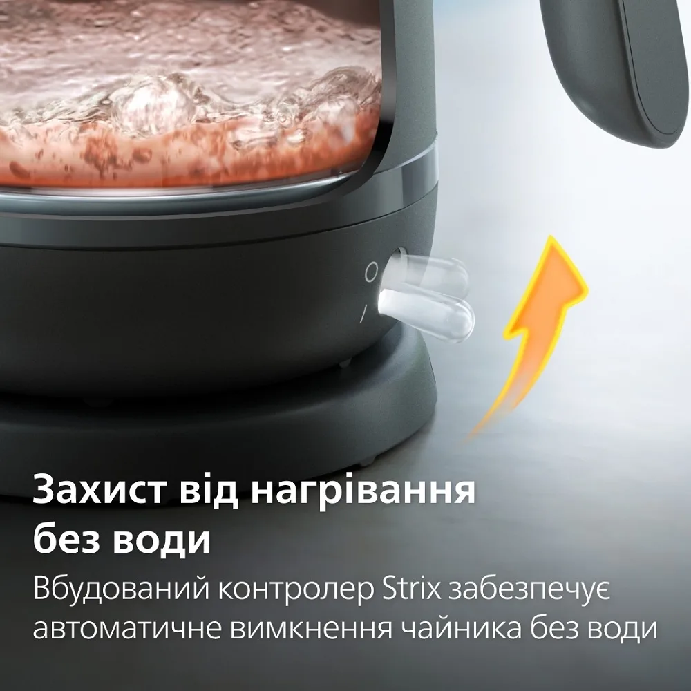 Электрический чайник Philips 1,7 л пластиковый черный