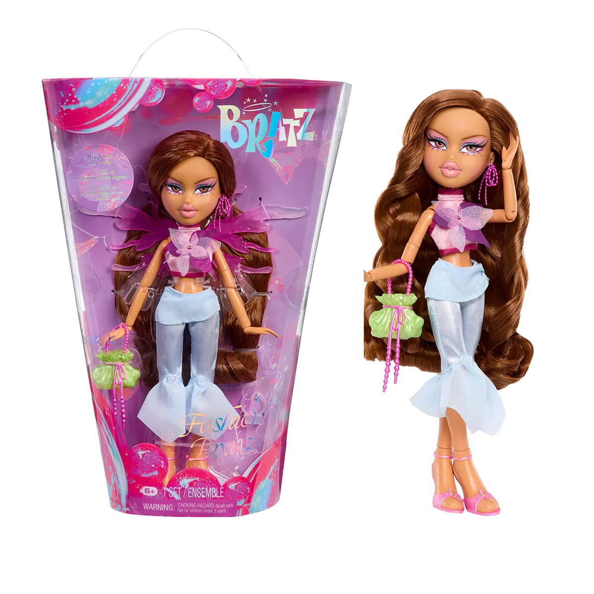 Ігровий набір Bratz Fashion Pixiez 25 см комбіновані матеріали бузковий