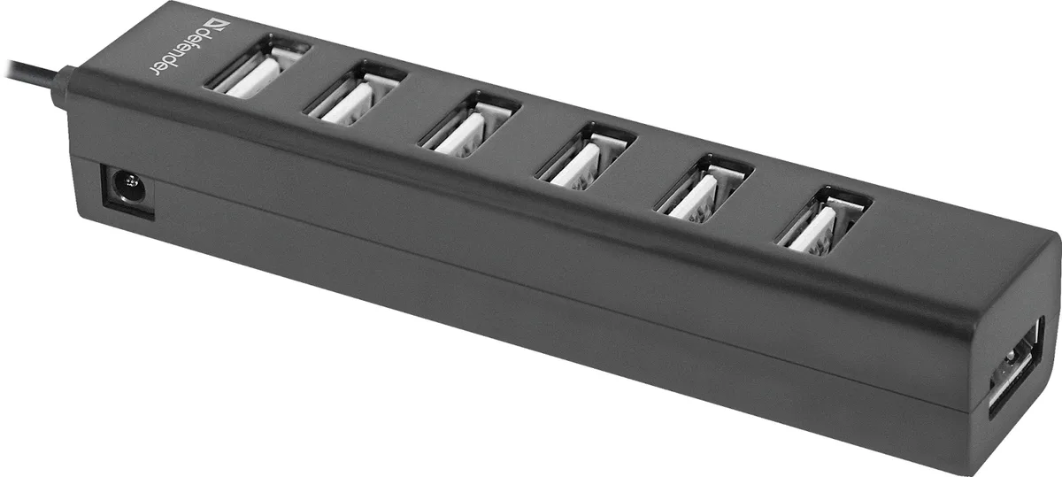 USB-хаб Defender 7 портів USB 2.0 чорний