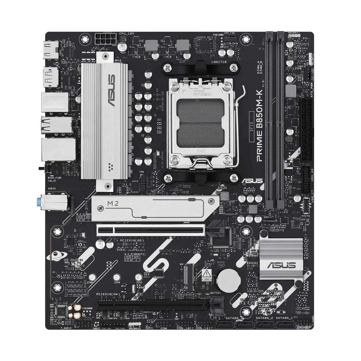 Материнська плата ASUS B850M-K AM5 micro-ATX 4xDDR5 HDMI DP 7.1
