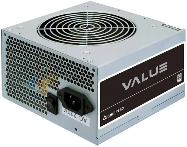 Блок живлення CHIEFTEC Value  (400W), >80%, 80+ White(230V Only), 120мм, 1xMB 24pin(20+4), 1xCPU 8pin(4+4), 2xMolex, 3xSATA, 1xPCIe 8pin(6+2), Bulk