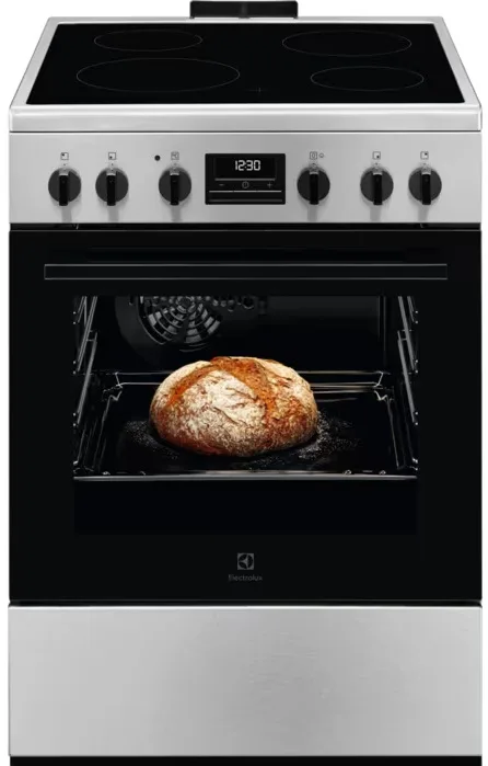 Електрична плита Electrolux 4 конфорки 60х85,8х60 см Нержавіюча сталь