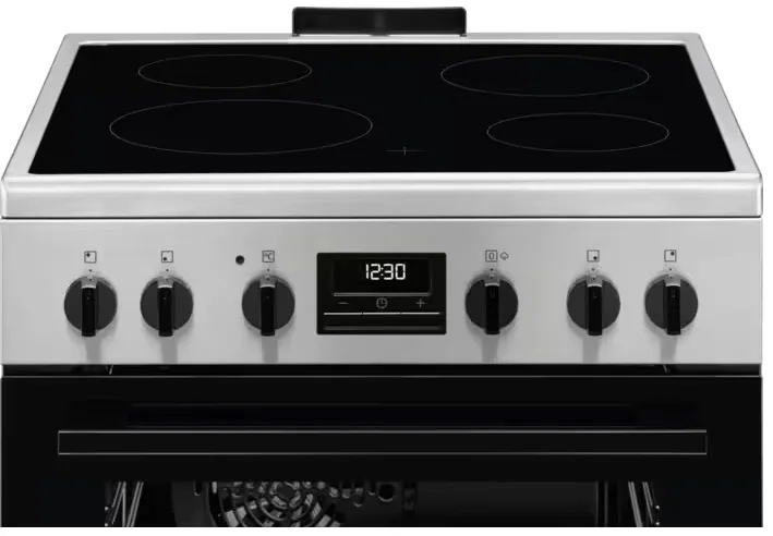 Електрична плита Electrolux 4 конфорки 60х85,8х60 см Нержавіюча сталь