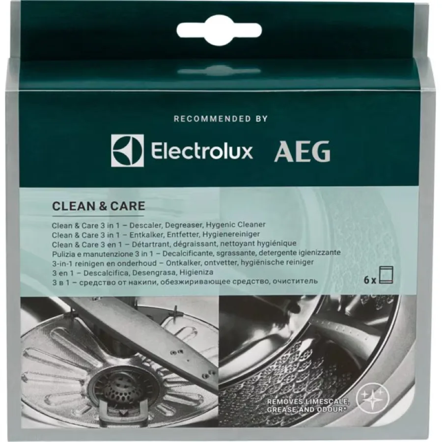 Набір для чищення Electrolux 6x50гр для пральних і посудомийних машин засіб для видалення накипу і жиру