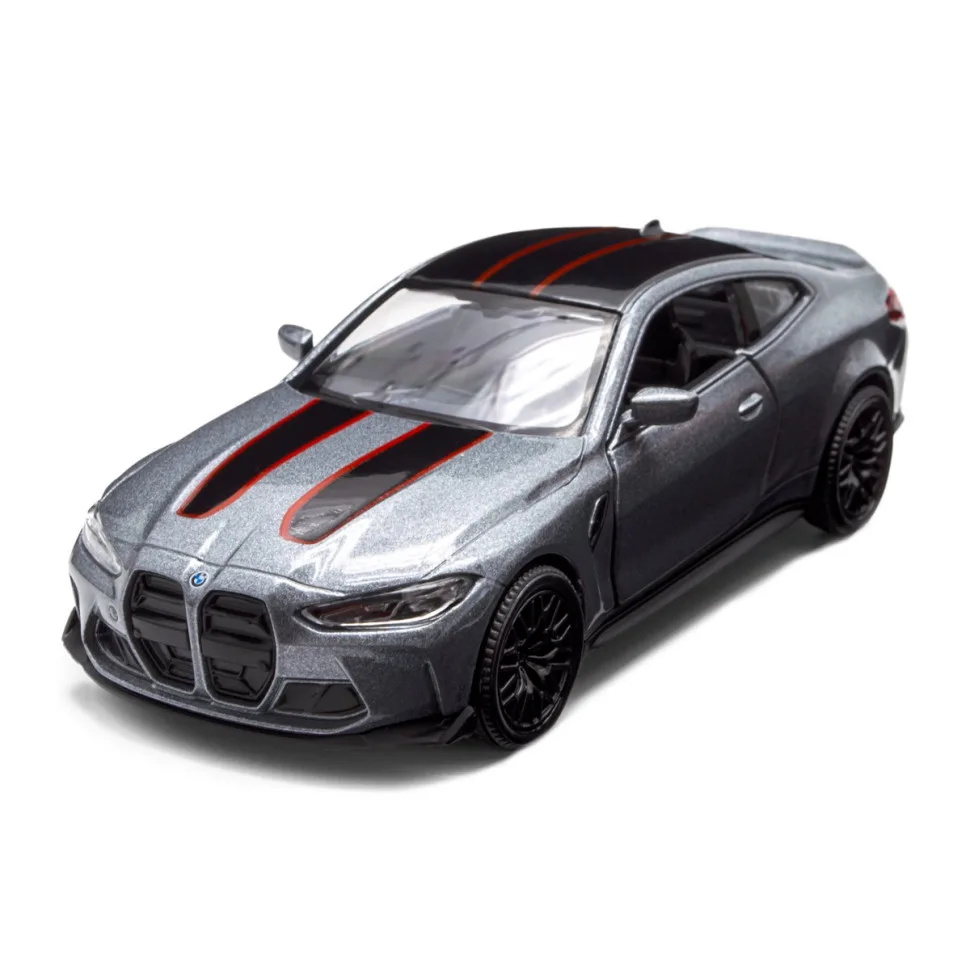 Автомодель TechnoDrive металлическая 1:38 с открывающимися дверцами серого цвета