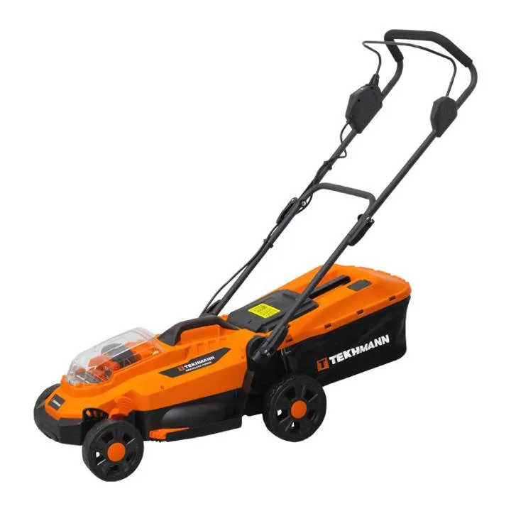 Акумуляторна газонокосарка Tekhmann TLM-2033/i20 BL, 20В, ширина косіння 33 см, об'єм травозбірника 30 л, висота скошування 20-60