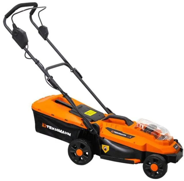 Акумуляторна газонокосарка Tekhmann TLM-2033/i20 BL, 20В, ширина косіння 33 см, об'єм травозбірника 30 л, висота скошування 20-60