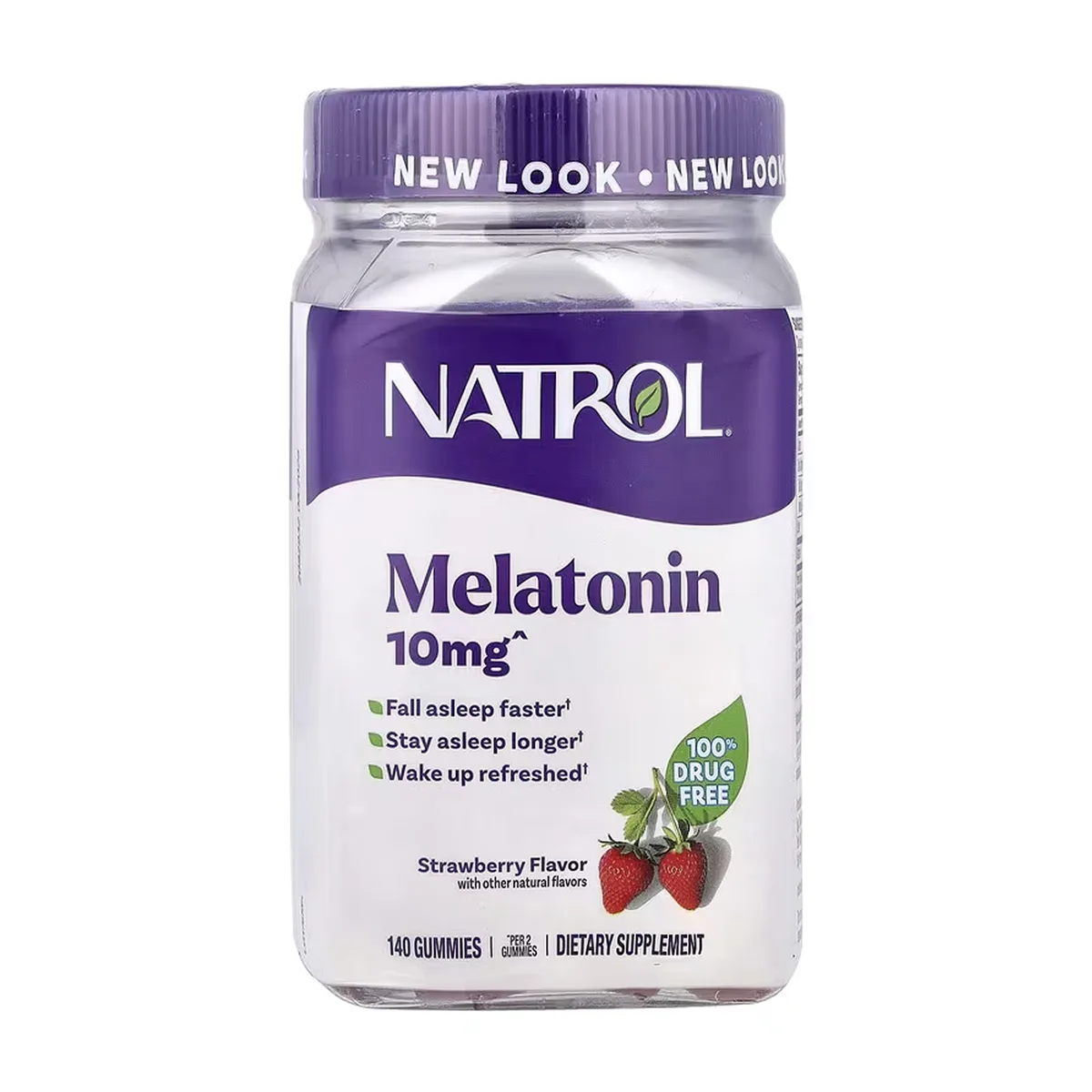Мелатонін NATROL 10 мг 140 жувальних цукерок без желатину