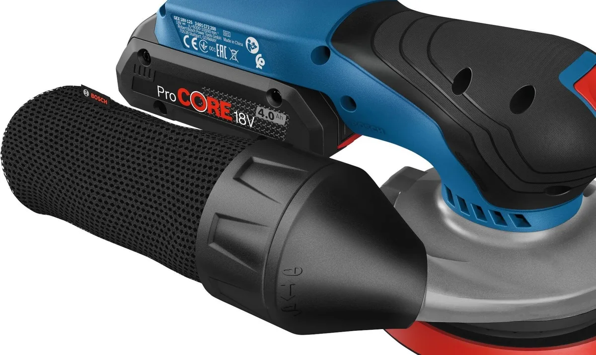 Шліфмашина ексцентрикова акумуляторна Bosch 125 мм 18 В для шліфування поверхонь бездротова легка 1.6 кг