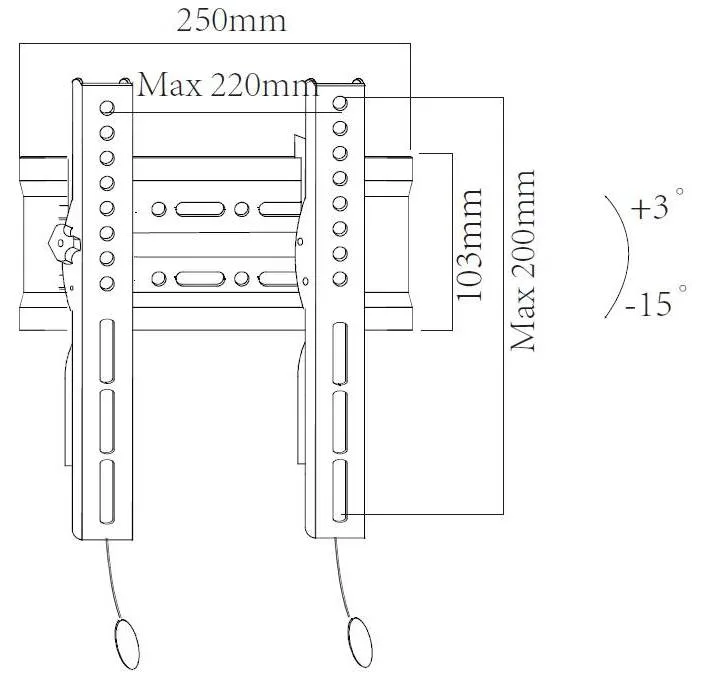 Кронштейн настінний X-Digital STEEL 17-32 дюйми чорний