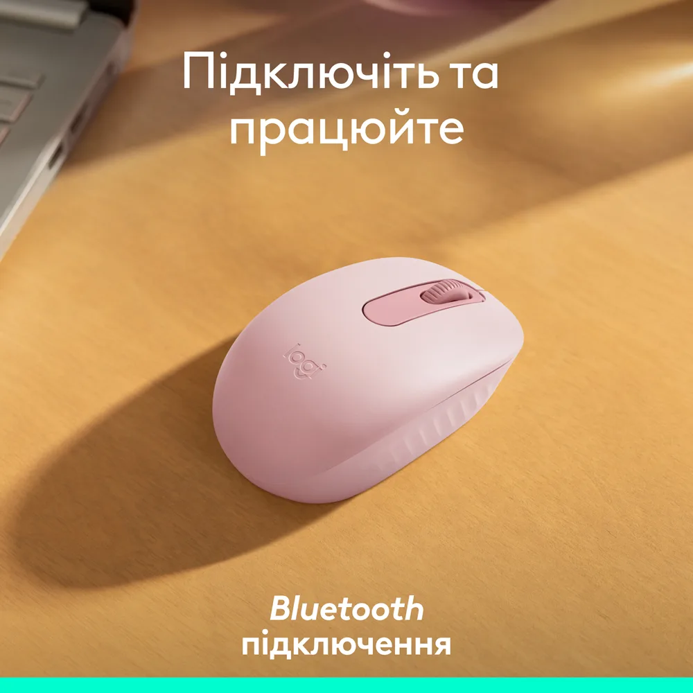 Миша Logitech Bluetooth маленька оптична 1000 dpi рожевий