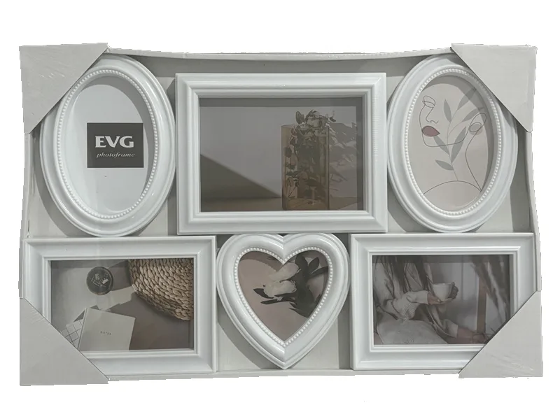 Мультирамка EVG INNO пластик на 6 фото 52х26х35 см біла