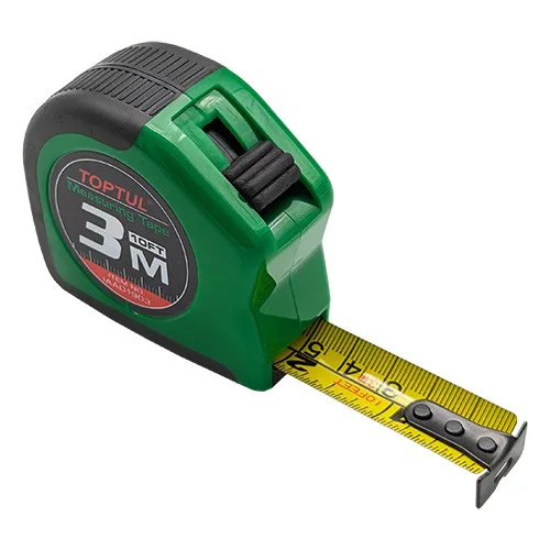 Рулетка механічна Toptul 3м x 19мм пластик жовта