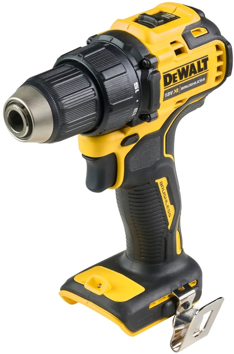 Акумуляторний шуруповерт-дриль DeWALT XR Li-Ion 18В 2х5А·год 65Нм 0-450·0-1650об/хв в кейсі, вага 1.1 кг.