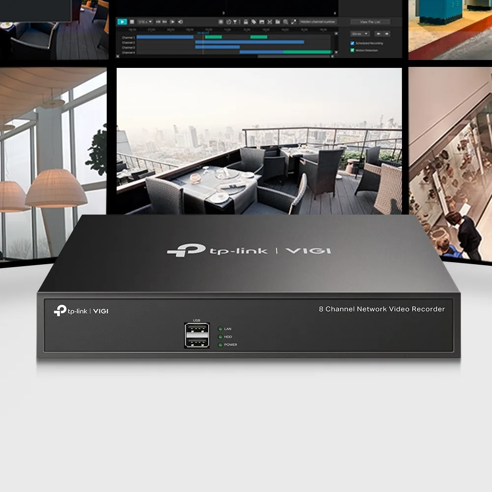 IP-Відеореєстратор TP-LINK VIGI NVR1008H 8 каналів, 2xUSB, H265+, 1xHDD, до 10 ТБ