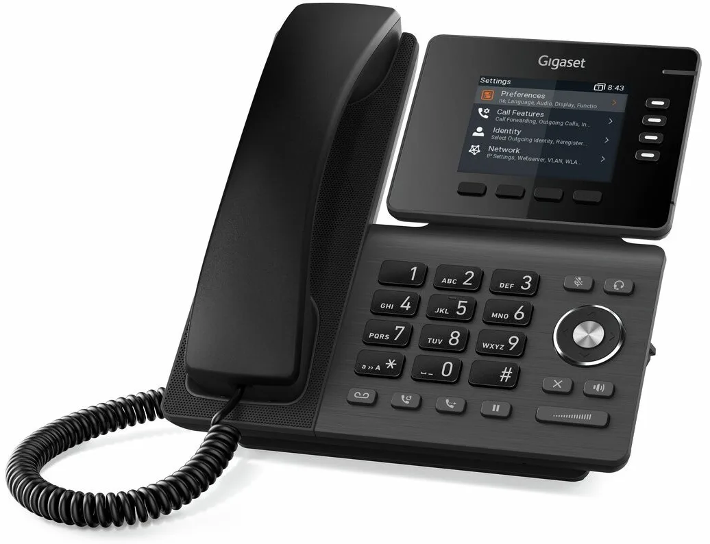 Телефон IP Gigaset Pro Professional P810, 2xGE LAN, 4 SIP line, 1xUSB-A, PoE, 3.36" color TFT display, чорний