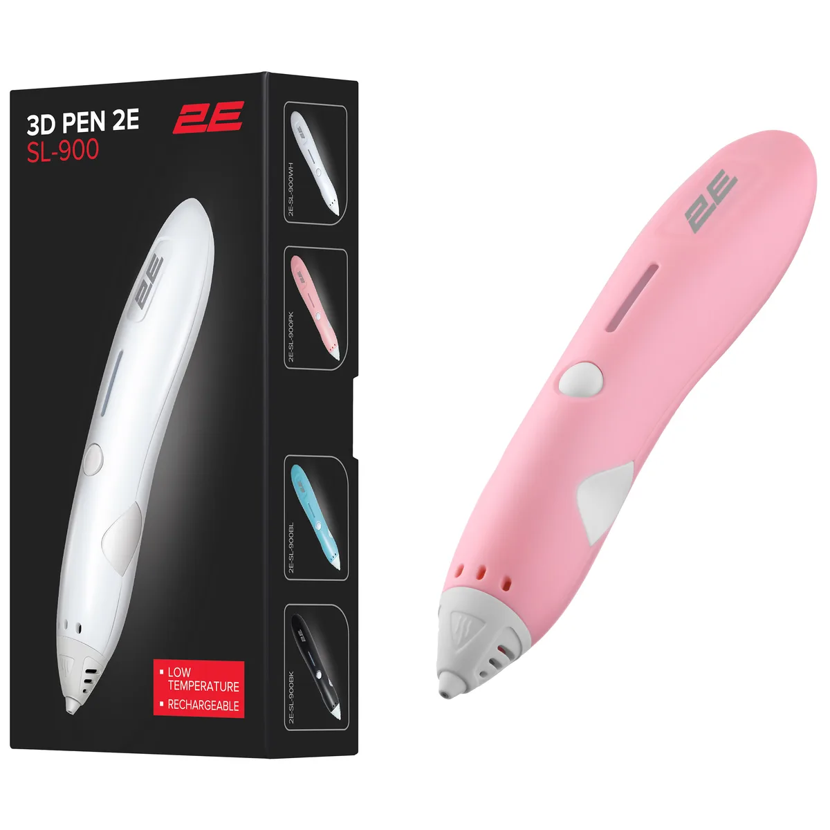 Ручка 3D 2E SL_900, PCL, Aкб 500mAh, рожевий