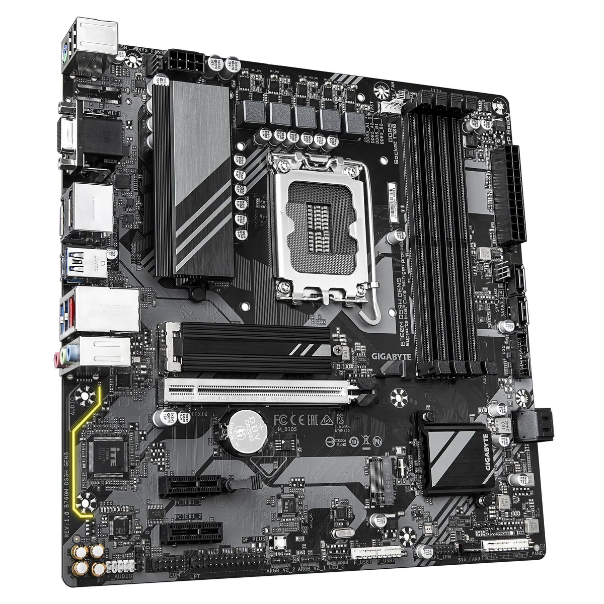 Материнская плата GIGABYTE B760M DS3H GEN5 B760 s1700 4xDDR5 M.2 HDMI ATX