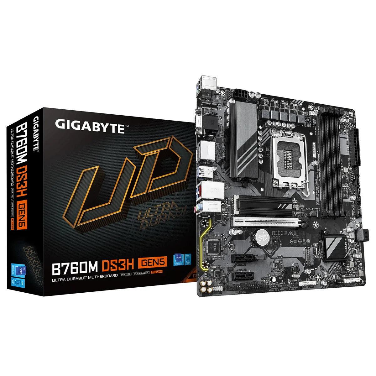 Материнская плата GIGABYTE B760M DS3H GEN5 B760 s1700 4xDDR5 M.2 HDMI ATX