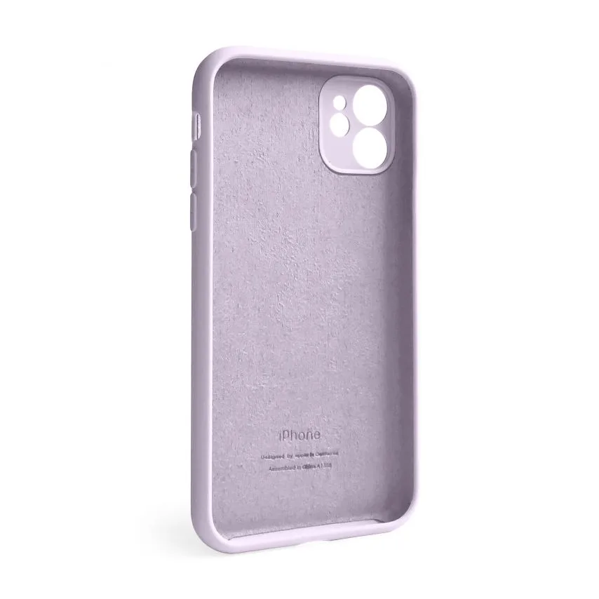 Чохол силіконовий для Apple iPhone 11  фіолетовий закрита камера
