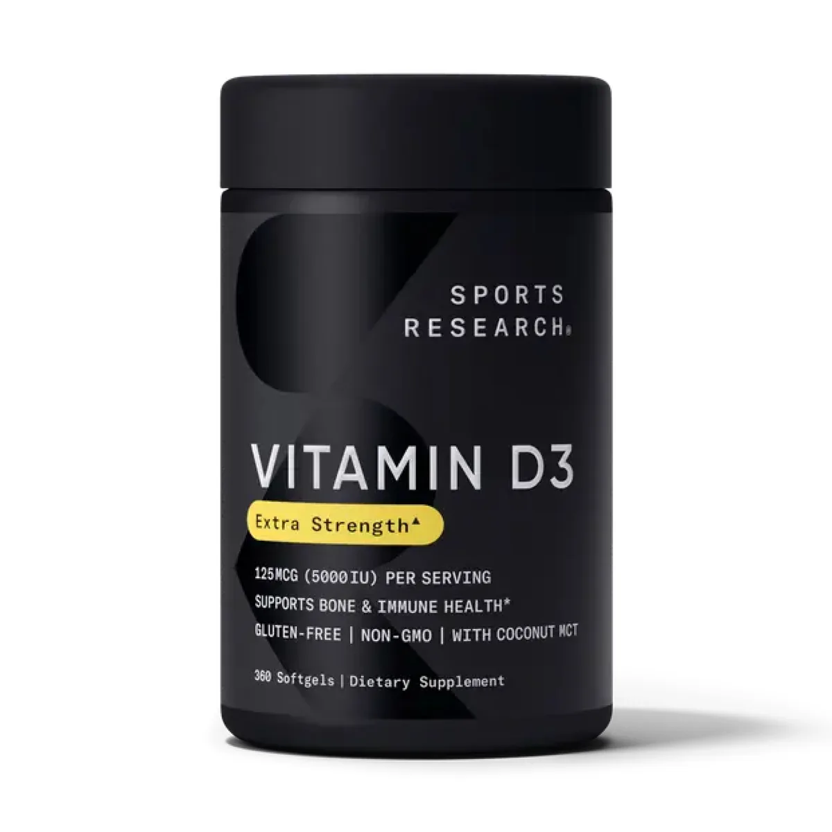 Вітамін D3 Sport Research 5000IU 360 капсул МСТ Кокосова олія