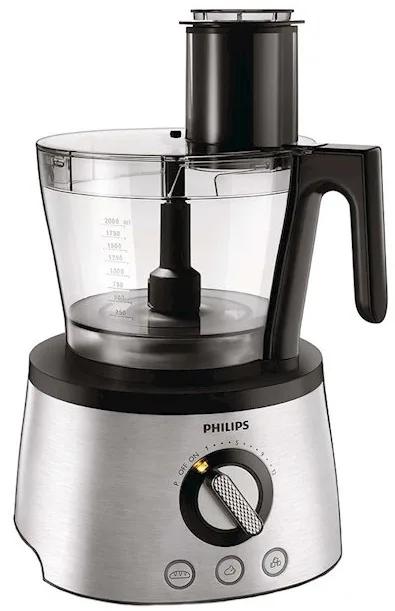 Кухонний комбайн Philips 1300 Вт пластик метал 43,6х28,9х25,4 см чорний нержавіюча сталь