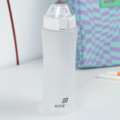 Пляшечка для води Kite 660 мл біла спортивна ємність для напоїв переносна пляшка