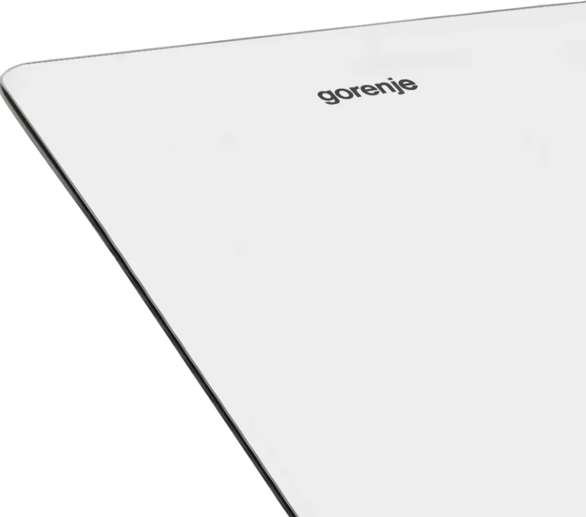 Кухонні ваги Gorenje, 10 кг, з трьома батарейками AAA в комплекті, скляний дисплей, білий колір.
