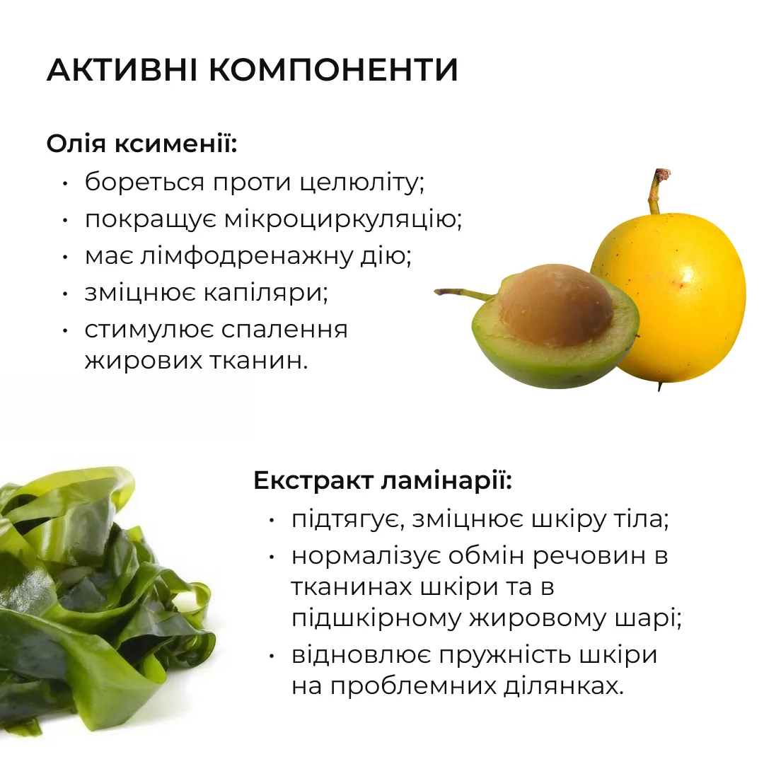 Антицелюлітний ліфтинг гоммаж Hillary Anti-cellulite Gommage LPD's Slimming, 200 мл
